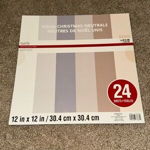 Recollections Solid Christmas Neutrals Cardstock Paper Pad-24 Sheets